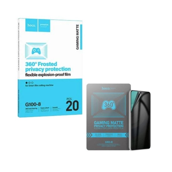 Hoco Privacy Screen Protector G100-8 Manual alignment 360 for all Smartphones Pack of 20pcs Transparent